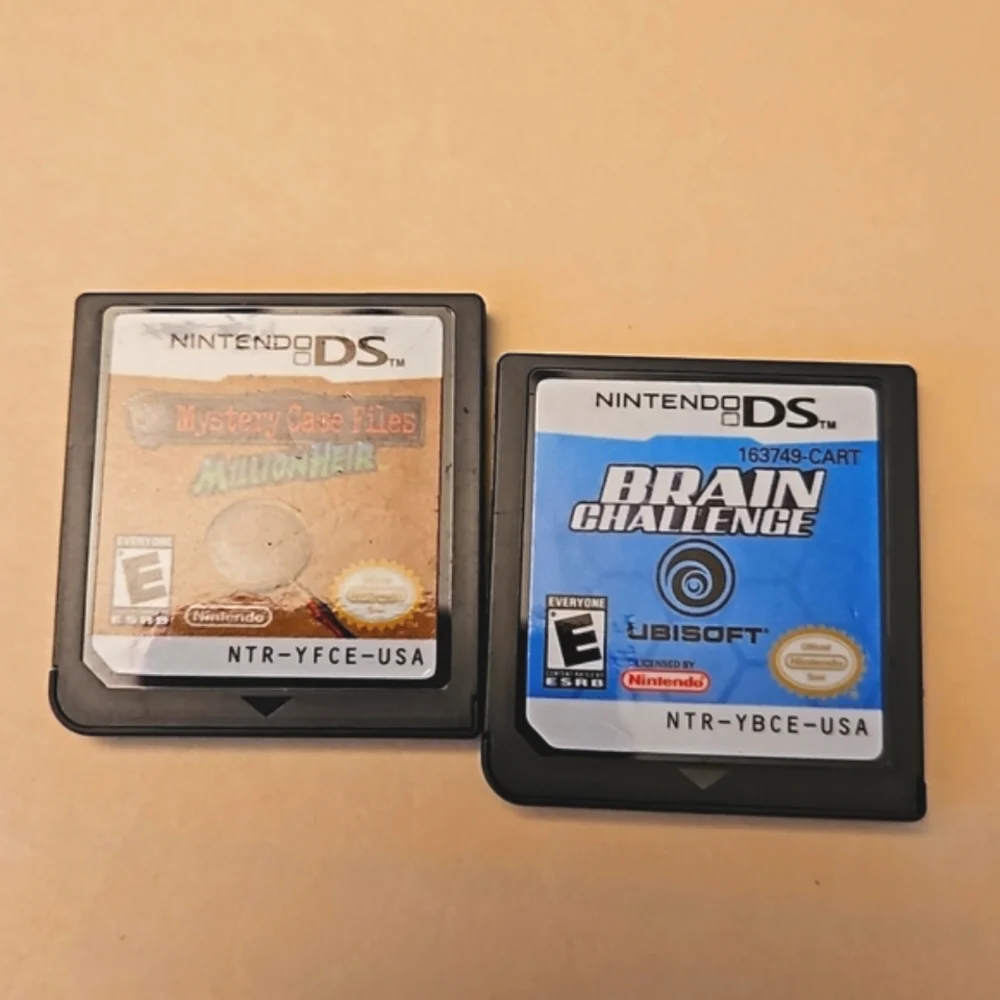 Nintendo DS Brain Challenge & Mystery Case Games.